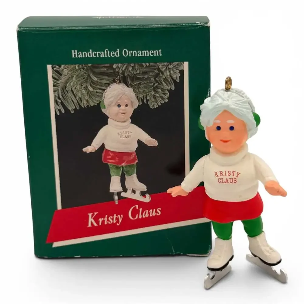 Vintage Hallmark Kristy Claus Skater 1989 Keepsake Christmas Ornament